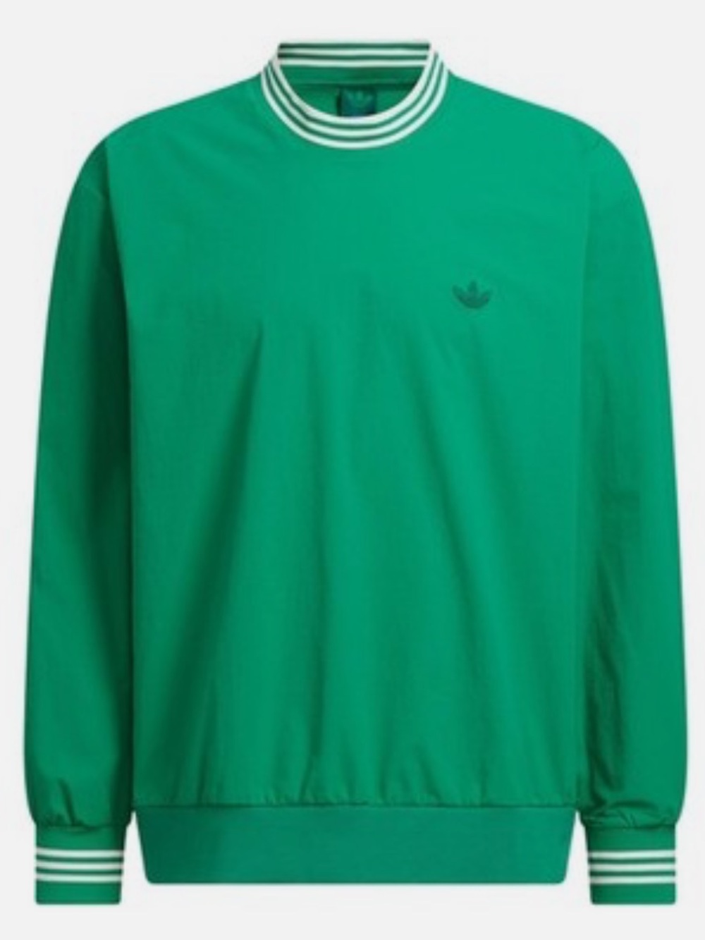 adidas Green Rollinglinks Crewneck Sweatshirt (windbreaker like material)